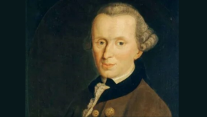 Painting of the 18th century Russian German philosopher Immanuel Kant.